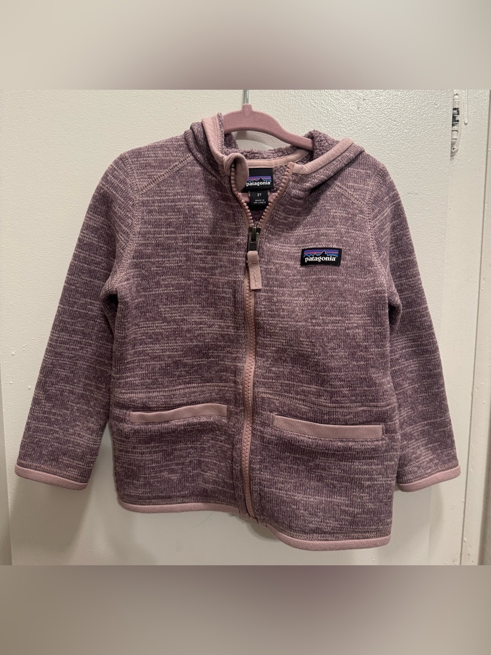Patagonia zip up purple hoodie 2T